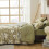 Twin Comforter Set Floral Olive Green 5-Piece Bedding 6
