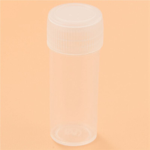 150X Plastprovflaska 5 Ml Provrör Lab Liten Flaska Förvaringsbehållare + Lock 1