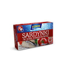 Laks, sardiner og tomatsauce 125 g
