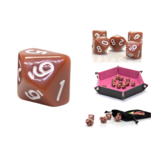 RPG terninger ti-sidede D10 terninger brune 0-9