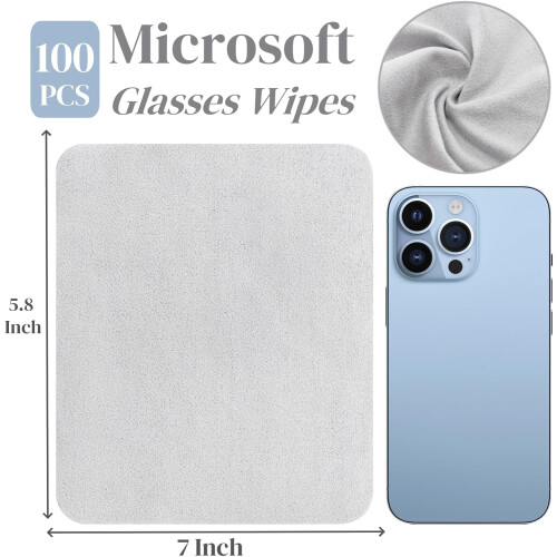 Mikrofiberdukar för glasögon 76 tum 100-pack 1