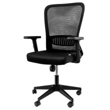 Furvero Norma BP/A1D/L1D sort N drejelig kontorstol