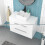 NES Home Nes Home 800mm Wall Hung Cabinet with Countertop Rectangular Basin and Worktop 4