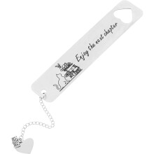 1Slanke Metalen Boekenlegger Ketting Voor Kinderen En Boekliefhebbers