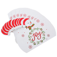 10St Feestelijke Sneeuwpop Snoepdoosjes Wit Van Papier Voor Presentjes