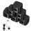 6St Stevige ABS Kabelclips Met Magnetisch Ontwerp Zwart 1