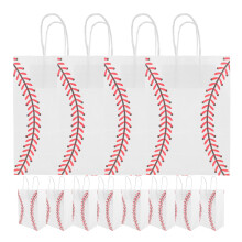 12St Baseball Papieren Party Zakken Wit Praktisch Voor Cadeaus