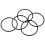 5 PCS 80 mm External Dia 4 mm Thick Filter Rubber O-Ring Seal Black 7