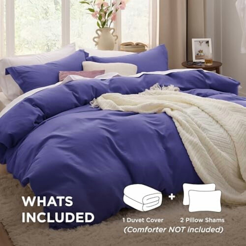 Skipper Blue Queen Duvet Cover Set 3-Piece Prewashed 1