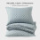 King Size Blue Chambray Quilt Set 3 pcs 6