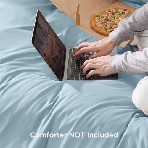 King Size Duvet Cover Set Soft Double Brushed Zipper 3pcs 1