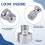 3 Pack Impact Grade Socket Adapter 360-Degree Universal Joint Swivel Socket Set, Socket to Drill Adapter 4