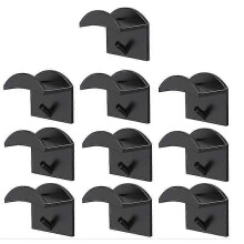 (Black) EVAGO Wall Mount Hat Hook Punch-free Adhesive Baseball Cap Holder For Home Bedroom New