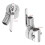 2X Marine VHF Antenna Mount Rail Mount Adjustable Antenna Base Mount Heavy Duty Ratchet Mount Base Pipe Clamp Hardware 6