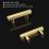 Gold Cabinet Handles Brushed Brass T-Bar Pulls 15 Pack 64mm 2