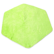 1X Lichtgroene Zeshoekige Kinder Speelmat Met Fluweel Oppervlak