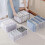 (Grey 11panel) Jeans Organizer Storage Drawer Pants Foldable Mesh Wardrobe, Large Capacity 4