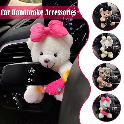 (1pc, Small flower) Creative Car Decoration Bear, Wiper Shift Handle Decorative Doll, Personality 2