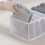 (Grey 6panel) Jeans Organizer Storage Drawer Pants Foldable Mesh Wardrobe, Large Capacity 5