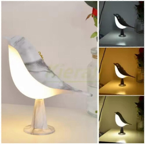 (Maple color) 2 in 1 Aroma Lumibird Lamp Diffuser,3 Color Temperature Small Bird Table Lamp 1