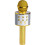 Bluetooth Karaoke Microphone with built-in speaker. Gold 2