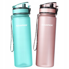 2x Aquaphor City 0,5L filterflaske lyserød + mintgrøn