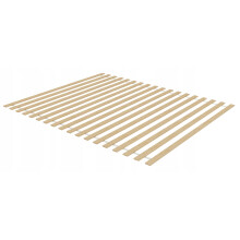 Sengeramme med madrasindlæg 200x140 cm 18 flade lameller 350 kg