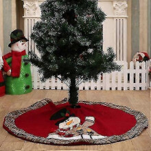 (1) Christmas Decorations Christmas Apron Fabric Christmas Tree Skirt 105cm