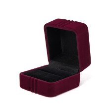 Rood Stoffen Ringdoos Bewaring Bruiloft Ring