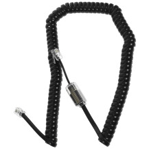 1Set Extensie Telefoonkoord Met Draaibare Ontwarconnector Zwart