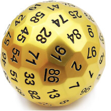 RPG Terninger Golden Scepter Metal Hundred-Sided D100 Terninger