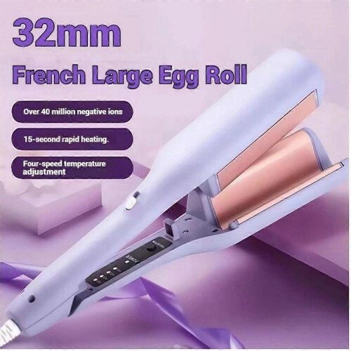 (EU Plug, Pink) Explicitu Hair Styling Tool with Negative Ionic Technology, Anti-Scald Wave Curl 1