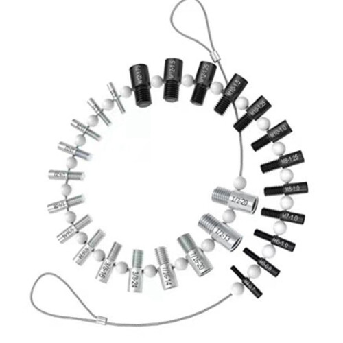 Portable Thread Tester Bolt Nut Screw Bolt Nut Screw Checking Checker 26 Male/Female Size Gauge Measuring Tool Kit 1