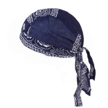 (10pcs, Navy Blue) Cotton Pirate Hat Elastic Adjustable Cap Men Women Outdoor Sport Bandana Cycling Headscarf One Size