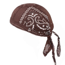 (1PCS, Coffee) Cotton Pirate Hat Elastic Adjustable Cap Men Women Outdoor Sport Bandana Cycling Headscarf One Size