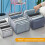 (Grey 11panel) Jeans Organizer Storage Drawer Pants Foldable Mesh Wardrobe, Large Capacity 2