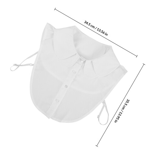 Afneembare Blouse Kraag Wit Dames Diverse Gelegenheden 1