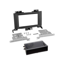 2-DIN-Autoradio-Blende mit Ablagefach kompatibel mit Mercedes Sprinter/VW Crafter I