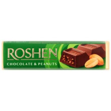 Mælkechokoladebar med jordnøddefyld 39 g ROSHEN
