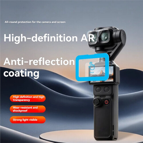 For  Pocket 4 Pro Screen Protector Tempered Glass Film One-Second Install HD Clear Scratch Proof Explosion-Proof 2