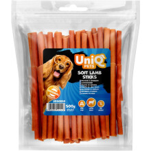 Hundegodbidder, snack Bløde lammepinde UniQ Pets 500g
