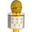 Bluetooth Karaoke Microphone with built-in speaker. Gold 4