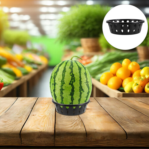3St Zwarte Plastic Fruitstandaard Voor En Versmarkt Display