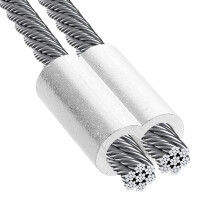 50St Aluminium Wire Rope Crimp Sleeves Met Veilige Lusklem Voor Hijsen