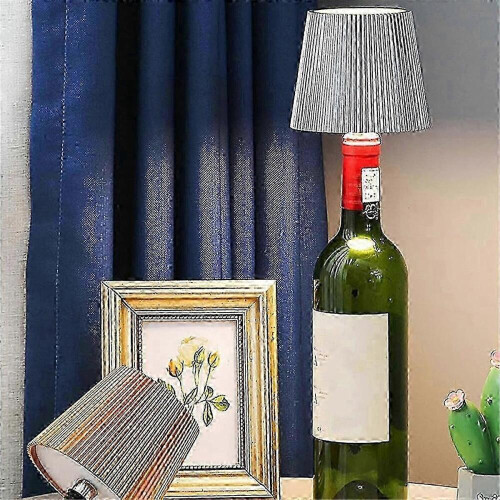 （Silver)LED Wine Bottle Lamp Shade compatible with Bars with 3 Color Lighting 2
