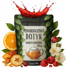 Frukte te Appelsin Berøring 50 g Med frugt og hvid hibiskus