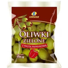 LEWIATAN GRØNNE OLIVEN MED PEBERPASTA 195G