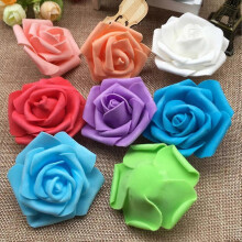 (100pcs, Sky Blue) 25/50/100pcs Artificial Pe Foam Rose Flowers Head Diy Wedding Home Room Decor