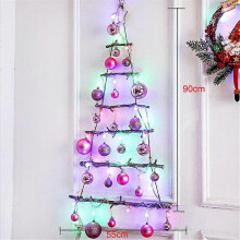 (STYLE 3) EVAGO Christmas Tree On The Wall DIY Christmas Pendant Tree Christmas Atmosphere Decoration