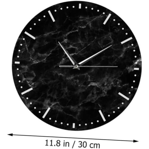 Creative Simple Marbling Pattern Wall Clock Acrylic Square Hanging For Store Display 1Pack 1